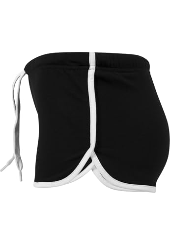 Urban Classics Damen Short Ladies French Terry Hotpants, Gr. 38 (Herstellergröße: M), Mehrfarbig (blk/wht 50)