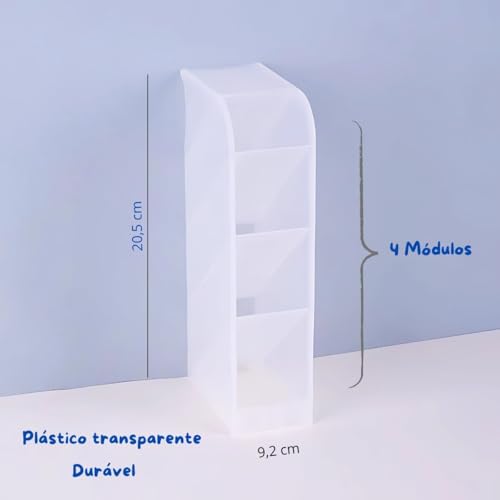 Organizador de Mesa Multiuso para Escritório ou Estudos com Divisórias na Diagonal para Canetinhas,