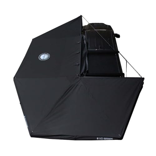 Overland Vehicle Systems Driver Side XD Nomadic 270 Degree Awning with Lights | Includes Travel Cover | Waterproof Fabric | 129 SQ FT Coverage
