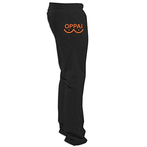 Luckva Mens One Punch Man Oppai Outdoor Sports Running Pants Black