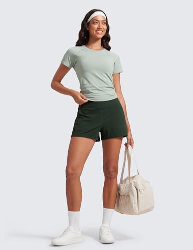 Image of CRZ YOGA Butterlift Linerless Shorts 3 inch | High Waisted, Buttery Soft, Comfy, Yoga, Casual, Pockets, for Women
