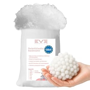 EVE Textile Perlenfüllwatte/Bastelwatte 100 Gramm
