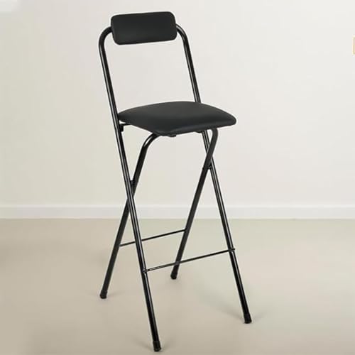 DZYHFCO Taburete plegable de bar, silla plegable, taburete de bar plegable portátil con respaldo, silla alta plegable, taburetes de bar altos para acampar al aire libre, cocina, tienda, cafetería