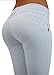 Premium Stretch Cotton Butt Lifting, Levanta Cola, Skinny Leg Premium French Terry Fashion Moleton in White Size S
