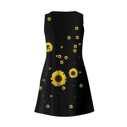 Image of Summer Dresses for Women 2026 Casual V Neck Sleeveless Sundresses Boho Beach Tank Dresses with Pockets