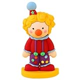  Figurines de clown, décor de clown de cirque coloré miniature, ornement de clown de décoration de gâteau de carnaval, art réutilisable de la figure de clown, pour les décorations de bureau à domicile,