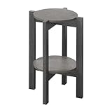 Convenience Concepts Newport Medium Plant Stand, Faux Cement / Weathered Gray