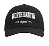 North Dakota Design College North Dakota Adjustable Printed Baseball Hat, Black #1