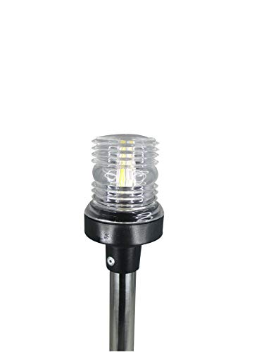 Pactrade Marine Boat Pontoon All Round Anchor Led Navigation Light Ss Pole Fold Down Dc 10-24V 16''H Uscg 2Nm A16 Certified #TOP2