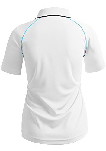 Image of Women's Active Wear Short Sleeve Zipup Polo Shirt