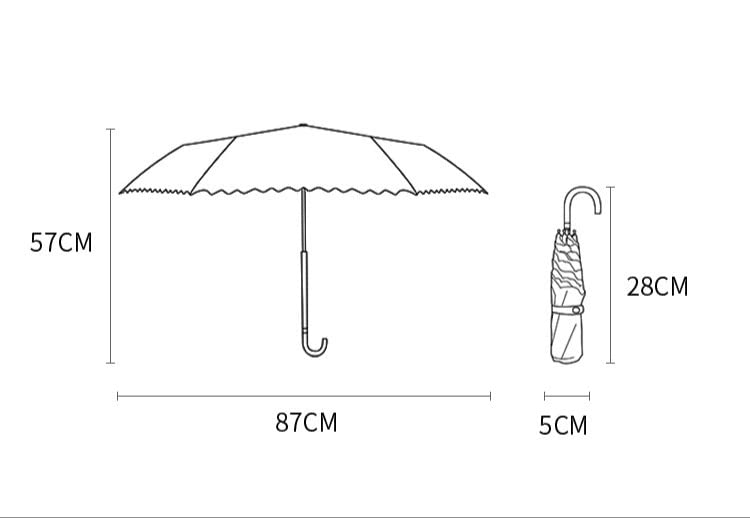 SUYGGCK Parapluie Femmes Simple Et Légère en Forme De Crochet Crochet Handle Protection UV À L'Épreuve des Intempéries-Pink