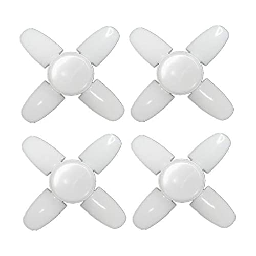 Lampe de garage LED E27 lot de 4 plafonniers 2800 lm réglables pour atelier
