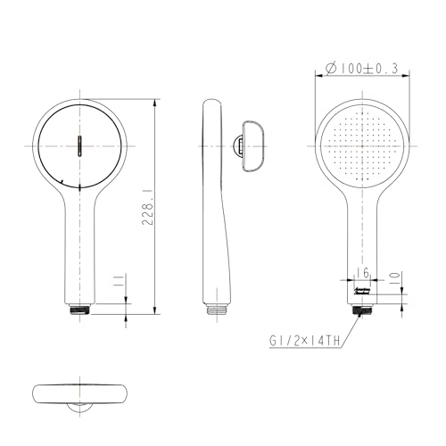 Image of American Standard Genie Hand Shower Spray For Bathroom| Wall Mounted| 3.4 Inches Wide Spray Surface| Aquamarine Finish| 10 Year Warranty | FFASS505-000600BA0