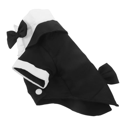Toyvian Traje de Esmoquin para Perro Ropa Formal para Mascotas Pequeñas Disfraz Elegante para Bodas Fiestas y Cumpleaños Cómodo y Fácil de Poner