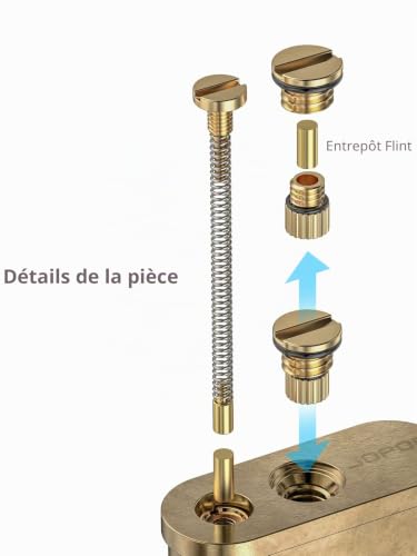 JOPOO Cool Trench - Briquet à essence en métal, style vintage, pour fumage (vendu sans liquide pour briquets) – vue 6