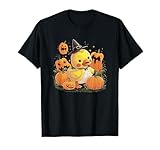 Lindo Pato Calabaza Halloween Patos Truco o Trato Camiseta