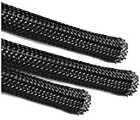 12mm Bore Braid Sleeving x 3 Metre Length Black Expandable (10mm to 21mm.) Braided Sleeve/Sheathing Free UK Delivery