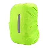 Mochila impermeable de 15 a 85 L, ultraligera, de alta visibilidad, con tira reflectante, antipolvo para senderismo, camping, ciclismo, viajes, Xxl Verde, Talla única