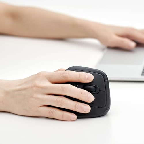 Digio2 トラックボールマウス 無線 エルゴノミクス 静音 5ボタン 光学式 ブラック Z1250
