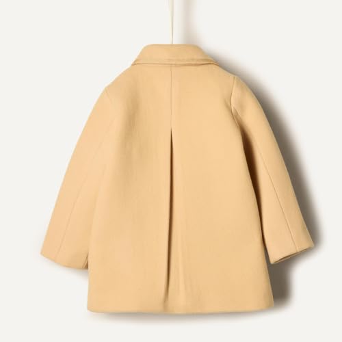 Amazon Essentials x Sofia Grainge Baby Girls' Wool Blend Coat, Light Camel, 24 Months - image 5