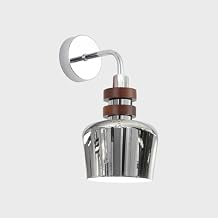 Retro Industrial Wall Lamp, Chrome Metal Wall Light with Electroplated Finishes, Candlestick-Shaped Wall Sconce, E27 Lighting Fixtures, Vintage Country-Style Wall Lamps for Farmhouses