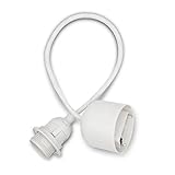 BESLAM ペンダントライト 引掛シーリング式 E26 電球対応 LED対応 コード50cm 1灯 天井照明 照明器具 引き掛けシーリングライト 吊り下げ灯 おしゃれ インテリア照明 簡単取り付け 工事不要 メーカー2年保証 PSE認証済 (電球別売り-ホワイト)