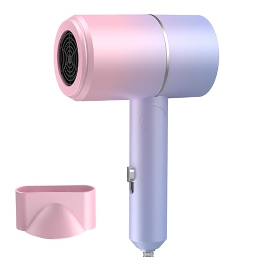 Travel Hair Dryer Hair Dryer Fast Drying Ionic Hairdryer with Hot and Cold Button Small Hair Blow Dryer with 1 Concentrator Fast Drying Blow Dryer for Home Travel Salon (Gradient Colour)