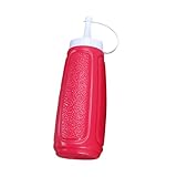 ULTECHNOVO Kunststoff Squeeze Flasche mit Deckel Gewürzspender für Ketchup Saucen und Dressing Hochtemperaturbeständig Leicht zu Reinigen