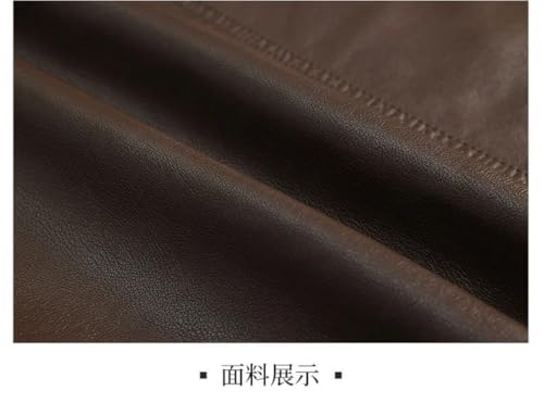 Women Leather Bodycon Skirts Front Slit Elastic Waist Straight Skirt3