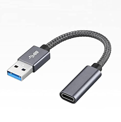 SOSOFLY Tipo-C Cable de datos USB3.1A macho a C hembra 10G3A Carga rápida OTG Cable adaptador de audio (gris)