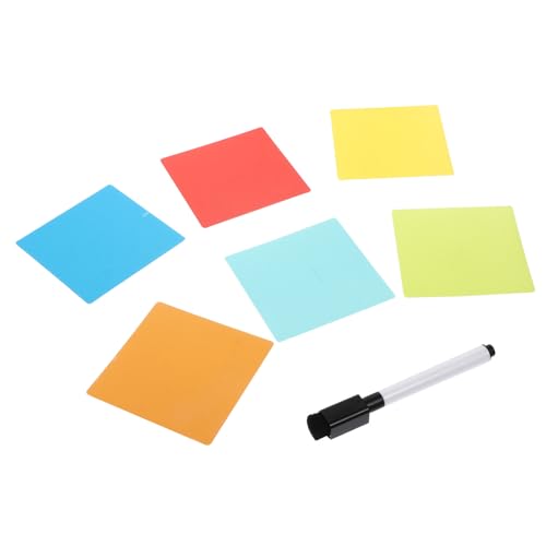 WRITWAA Autocollants Présents Autocollants Pet et Tpe, Notes de Service Autocollantes Légères et Réutilisables pour Messages Travail L'étude, 12 Pièces