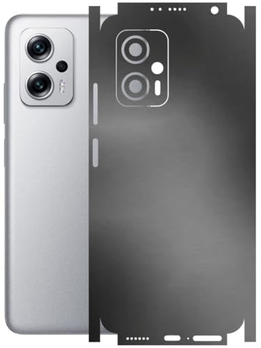 Image of AtOdds - Full Body Back Screen Guard Protector Film - Lamination Wrap Skin Sticker Compatible with REDMI K50i (5G) | Scratchproof Matte Finish (Metallic Grey)