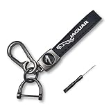 yownig Leather Black Car Key fob, Suitable for Jaguar I-PAC F-PAC E-PAC XEL XFL XJ XFSeries Car Key fobs,And Automotive Accessories Keychain(101 Style)