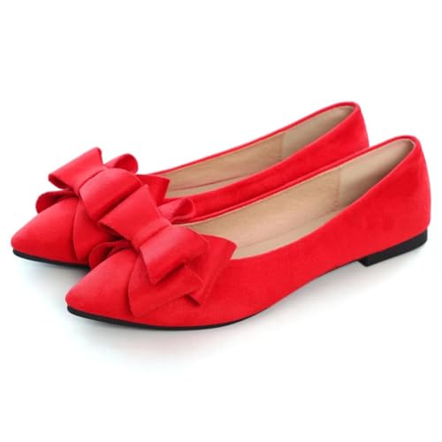 Image of TN TANGNEST Women Fashion Bowknot Flats Comfort Pointed Toe Dress Shoes