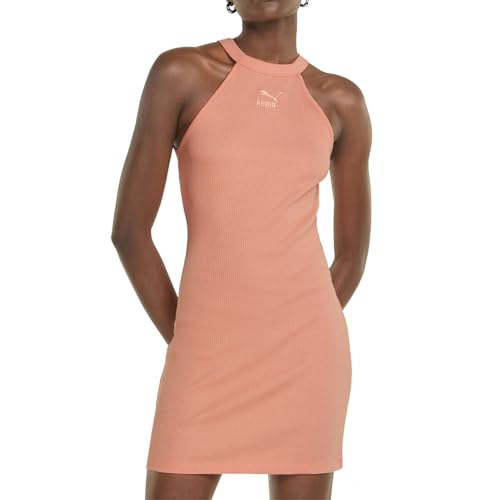 Robe côtelée PUMA femme sans manches rose pêche été taille M