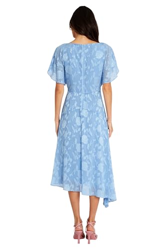 Image of Maggy London Women's Flutter Sleeve Burnout Midi Dress for Women | Semi Formal Dresses | Wedding Guest Dresses for Women
