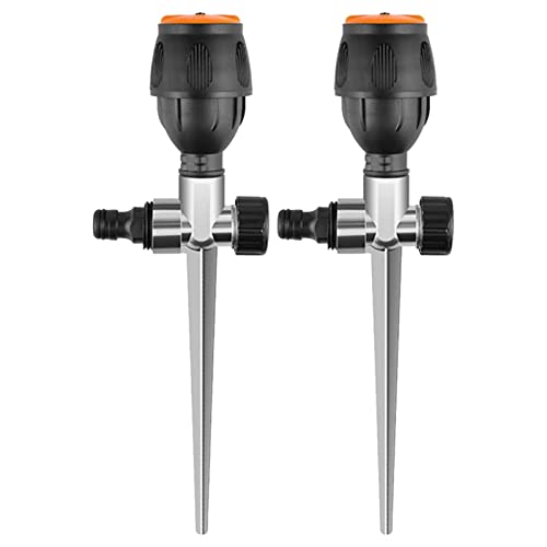 Dusehu Aspersores para áreas Grandes de Patio | Aspersores automáticos de jardín con Punta de Metal,Rociador de jardín de rotación de 360 ​​Grados para de rociadores de césped de jardín de Hierba Cover