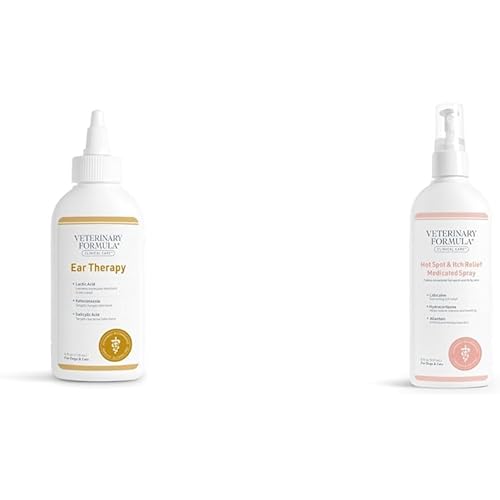 Veterinary Formula Clinical Care Ear Therapy, 4 oz. & Clinical Care Hot Spot & Itch Relief Medicated Spray