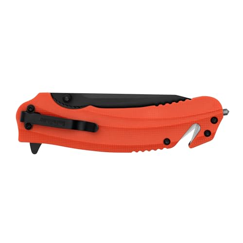 Kershaw Barricade Folding Pocket Knife, Serrated Blade Rescue Multifunction Knife