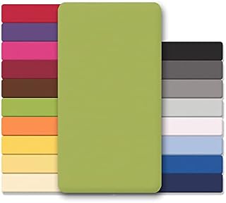 CelinaTex Prześcieradło z gumką z dżerseju Lucina 200 x 200-200 x 220 cm zielone 100% bawełna czesana do 26 cm wysokości materaca Oeko-TEX