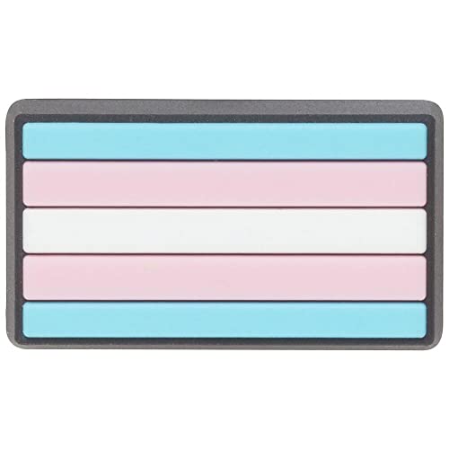 Image of Crocs Jibbitz Rainbow Shoe Charms | Jibbitz for Crocs, Transgender Flag, Small
