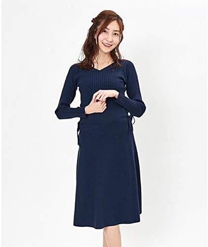 Amazon Co Jp パターン フィオナ Pattern Fiona サイドレースアップニットワンピース ネイビー M 服 ファッション小物