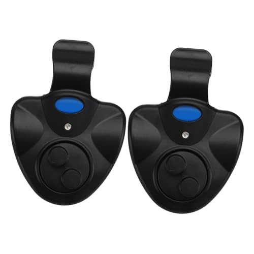 ibasenice 2Pcs Portable Fish Bite Sound Alarm Alert Bell for Fishing Rods Electronic Indicator with Slip Mat Suitable for Various and Weather Conditions