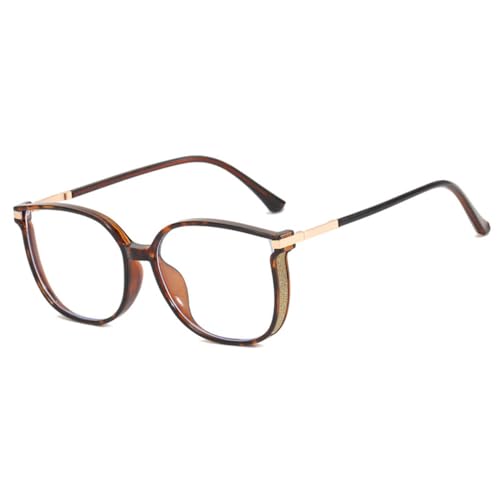 Lunettes de vue grand visage sans pression monture ultralégère miroir plat mode