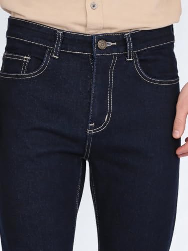 Image of Urbano Fashion Men's Straight Fit Heavy Washed Denim Jeans Stretchable