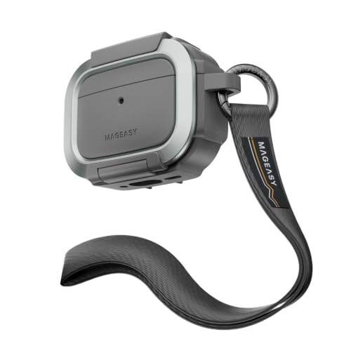 �yMagEasy�z AirPods Pro 3 �Ή� �P�[�X ���b�N �t�� �X�}�z �X�^���h �@�\ �X�g���b�v �J���r�i �t�� �ϏՌ� �J�o�[ ���C�����X�[�d MagSafe �Ή� [ AirPodsPro3 �G�A�|�b�c �v��3 ��3���� �Ή� ] Axi
