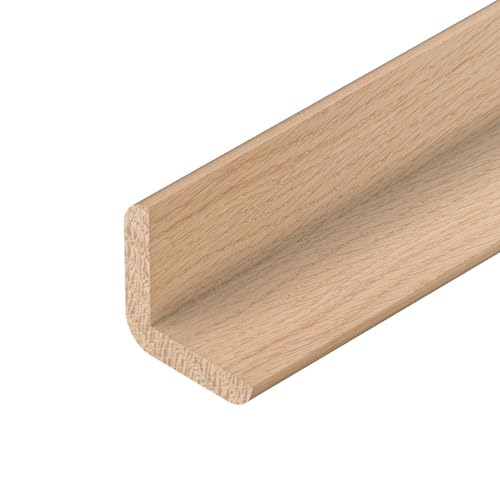 1.15m / 45.27 inch Oak Angle Corner Trim Moulding Beading Wooden Timber Edging Cushion Mouldings Bead (1, 18x18mm)
