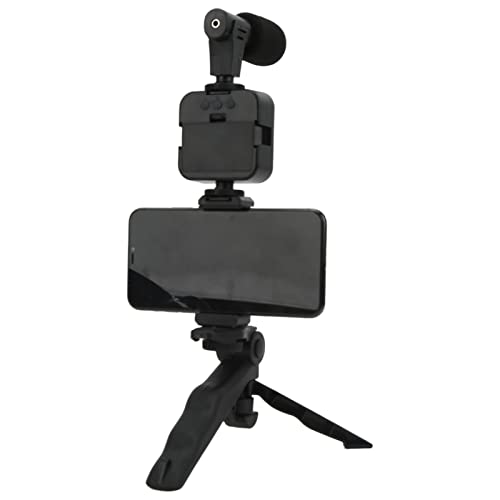 Honiwu Kit de vlogging para smartphone, kit de YouTube, kit de iniciação de vídeo, com microfone, lu