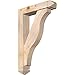 Ekena Millwork BKT0604X24X36FST03SDF Funston Arts and Crafts Smooth Bracket w/Offset Brace, Douglas Fir