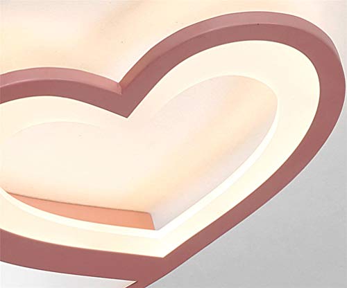 Lampe de chambre d'enfants à intensité variable avec télécommande, plafonnier cœur - 7